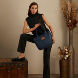Grand Sac à Bandoulière Bleu Marine Miramar Winter